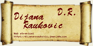 Dijana Rauković vizit kartica